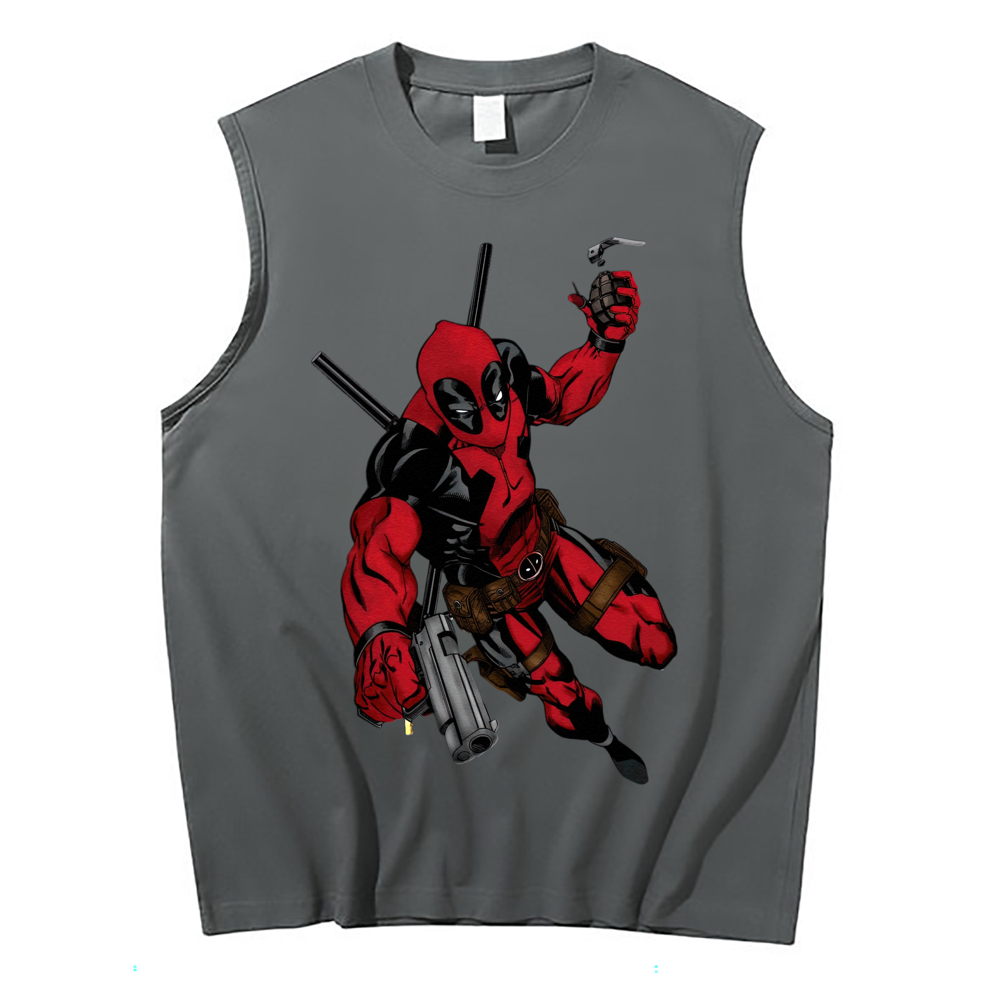 （画像用） Deadpool デッドプール コットン100％タンクトップ（フロントプリント）